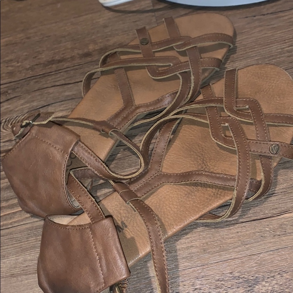 Brown Leather Volcom Sandals